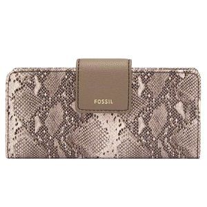 New Fossil Madison Tab Clutch Wallet Snake Print Multi